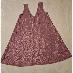 Private Luxury Rose Color & Print Slip Dress/Nightgown Ladies Size Small